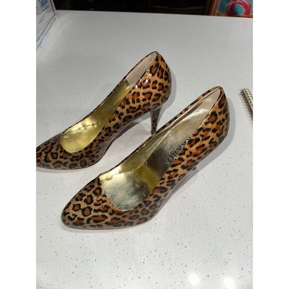 Nadara Women’s stilettos high heels cheetah print SZ 7 Patent leather 3 1/2 heel - Picture 3 of 7